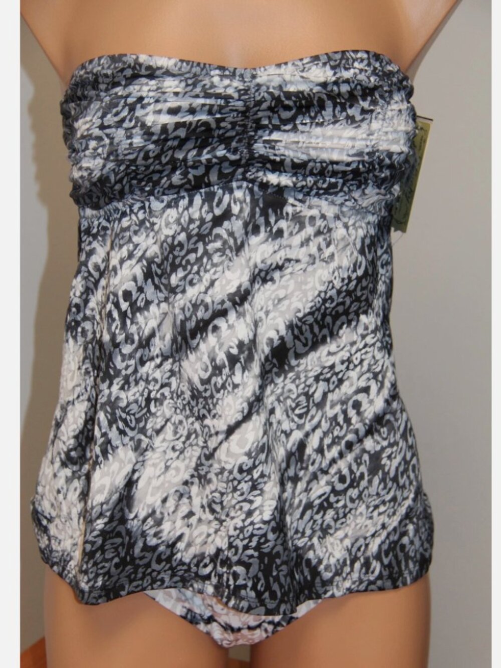 NWT Lucky Brand Swimsuit Tankini 2 piece set Size S BSM Strapless Hipster
